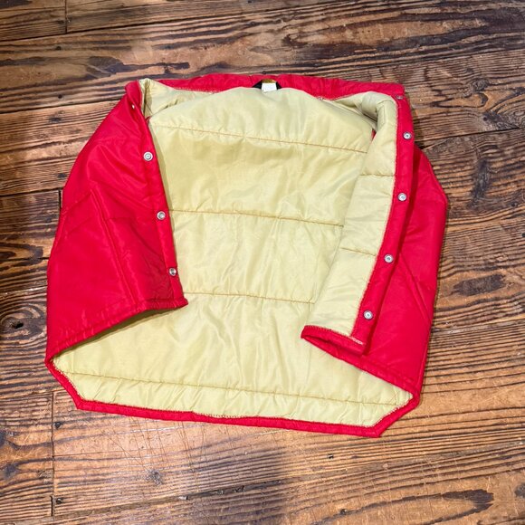 Vintage Red Swingster Snap Front Puffer Vest Mens Sz Large Made in USA 3rd Party - Picture 7 of 10